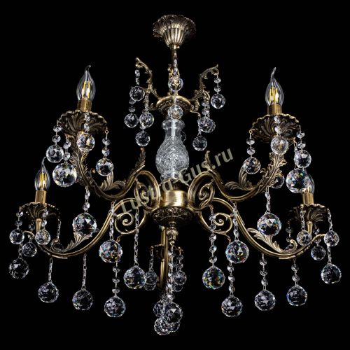 Люстра бронзовая Кассандра Алфея №5/2 шар в Симферополе Гусь Хрустальный