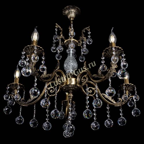 Люстра бронзовая Кассандра Алфея №5/2 шар в Симферополе Гусь Хрустальный