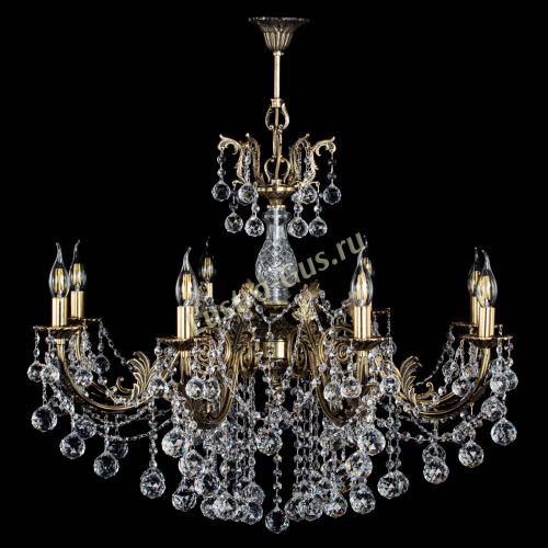 Люстра бронзовая Кассандра Алфея №8/1 шар в Симферополе Гусь Хрустальный