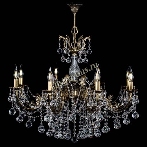 Люстра бронзовая Кассандра Алфея №8/1 шар в Симферополе Гусь Хрустальный