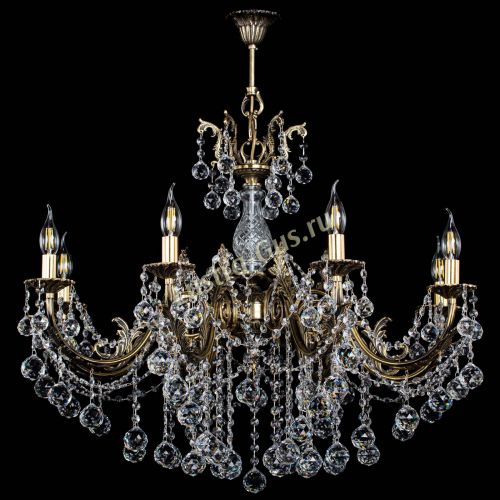 Люстра бронзовая Кассандра Алфея №8/1 шар в Симферополе Гусь Хрустальный