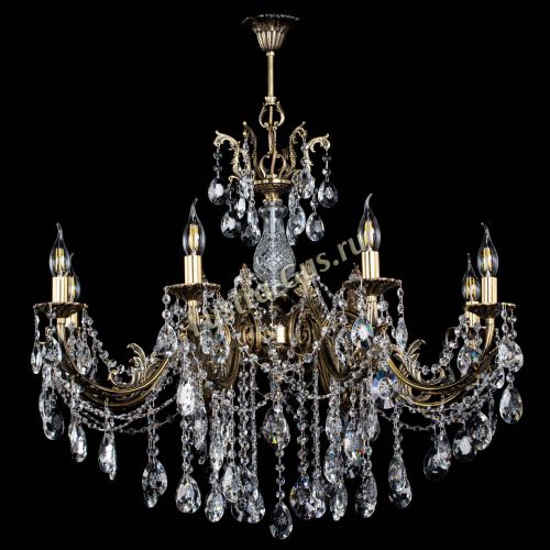 Люстра бронзовая Кассандра Алфея №8/1 звездочка в Симферополе Гусь Хрустальный