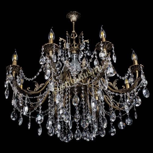 Люстра бронзовая Кассандра Алфея №8/1 звездочка в Симферополе Гусь Хрустальный