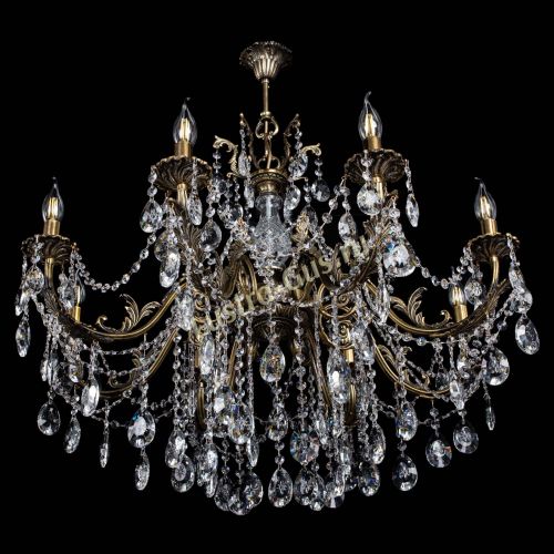 Люстра бронзовая Кассандра Алфея №8/1 звездочка в Симферополе Гусь Хрустальный