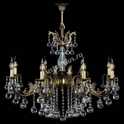 Люстра бронзовая Кассандра Алфея №8/2 шар в Симферополе Гусь Хрустальный