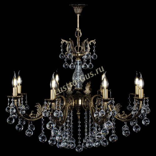 Люстра бронзовая Кассандра Алфея №8/2 шар в Симферополе Гусь Хрустальный