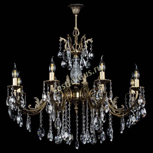 Люстра бронзовая Кассандра Алфея №8/2 звездочка в Симферополе Гусь Хрустальный