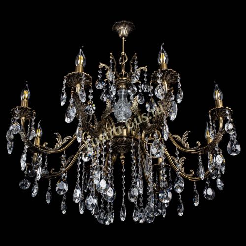 Люстра бронзовая Кассандра Алфея №8/2 звездочка в Симферополе Гусь Хрустальный