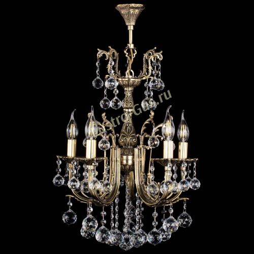 Люстра бронзовая Матильда №5/2 Шар в Симферополе Гусь Хрустальный