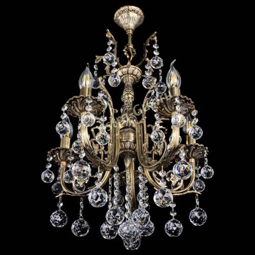 Люстра бронзовая Матильда №5/2 Шар в Симферополе Гусь Хрустальный