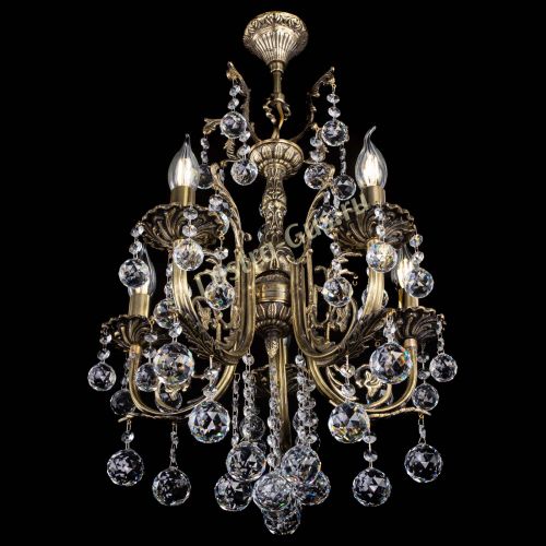 Люстра бронзовая Матильда №5/2 Шар в Симферополе Гусь Хрустальный