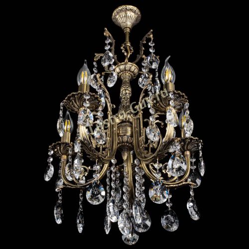 Люстра бронзовая Матильда №5/2 Звездочка в Симферополе Гусь Хрустальный