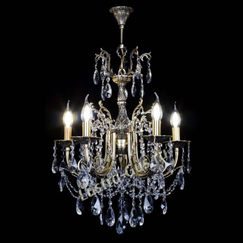 Люстра бронзовая Матильда №5 Лучик в Симферополе Гусь Хрустальный