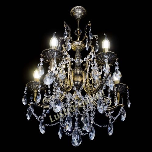 Люстра бронзовая Матильда №5 Лучик в Симферополе Гусь Хрустальный