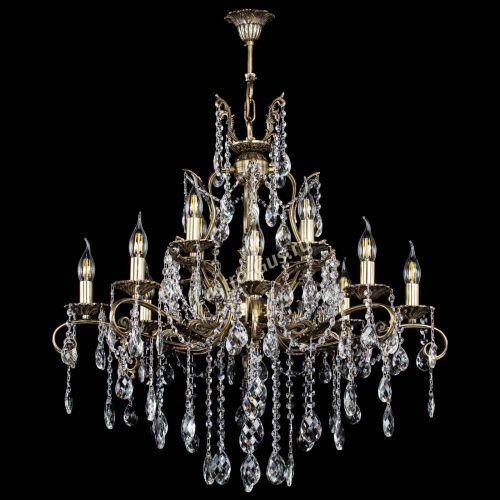 Люстра бронзовая Мелания №12/2 баден в Симферополе Гусь Хрустальный