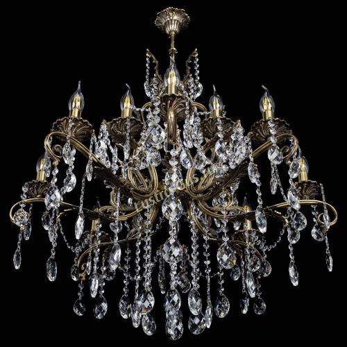 Люстра бронзовая Мелания №12/2 баден в Симферополе Гусь Хрустальный