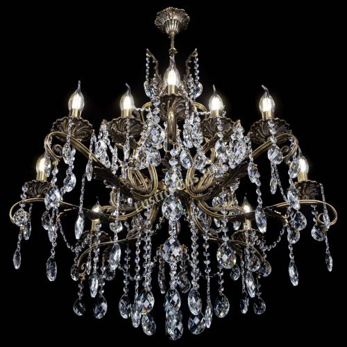 Люстра бронзовая Мелания №12/2 баден в Симферополе Гусь Хрустальный