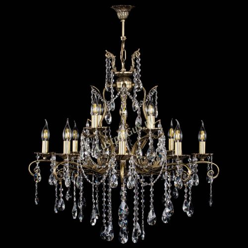 Люстра бронзовая Мелания №12/2 лучик в Симферополе Гусь Хрустальный