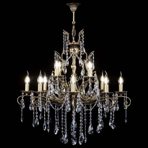 Люстра бронзовая Мелания №12/2 лучик в Симферополе Гусь Хрустальный