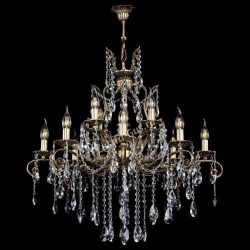 Люстра бронзовая Мелания №12/2 лучик в Симферополе Гусь Хрустальный