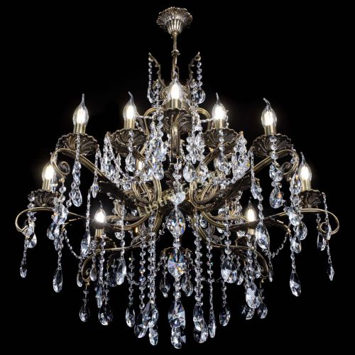 Люстра бронзовая Мелания №12/2 лучик в Симферополе Гусь Хрустальный