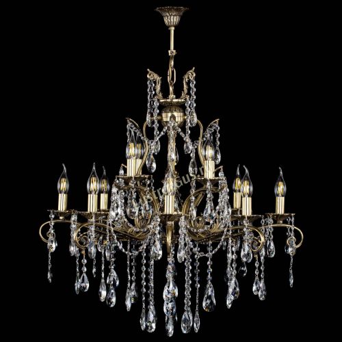 Люстра бронзовая Мелания №12/2 журавлик в Симферополе Гусь Хрустальный