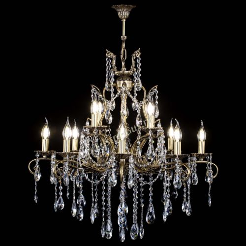 Люстра бронзовая Мелания №12/2 журавлик в Симферополе Гусь Хрустальный