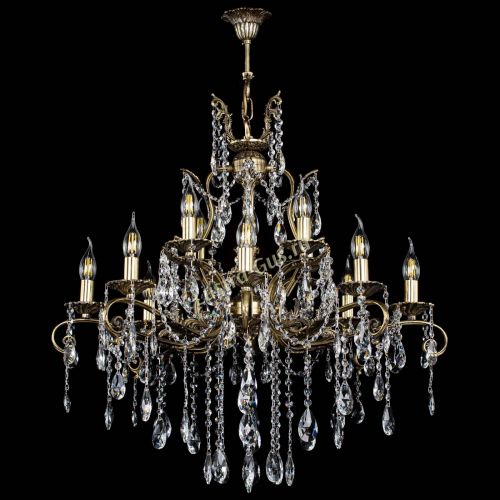 Люстра бронзовая Мелания №12/2 журавлик в Симферополе Гусь Хрустальный