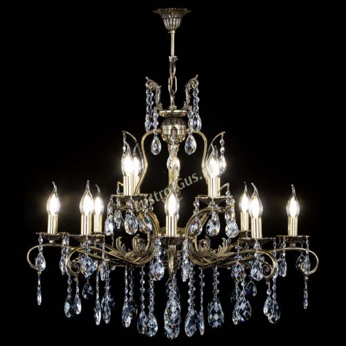 Люстра бронзовая Мелания №12/1 баден в Симферополе Гусь Хрустальный