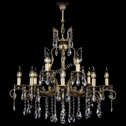 Люстра бронзовая Мелания №12/1 лучик в Симферополе Гусь Хрустальный