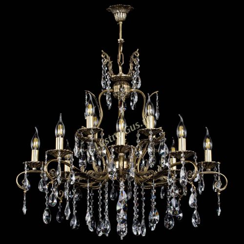 Люстра бронзовая Мелания №12/1 лучик в Симферополе Гусь Хрустальный