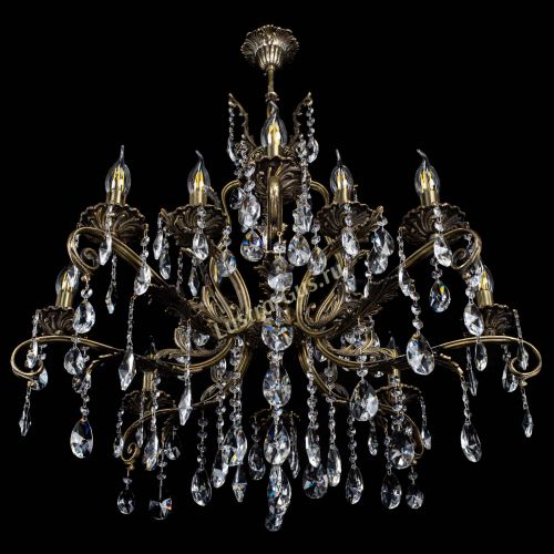 Люстра бронзовая Мелания №12/1 лучик в Симферополе Гусь Хрустальный