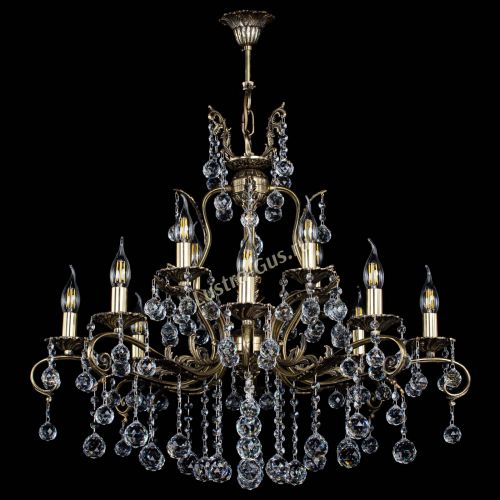 Люстра бронзовая Мелания №12/1 шар в Симферополе Гусь Хрустальный