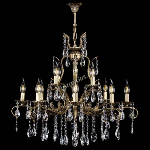 Люстра бронзовая Мелания №12/1 журавлик в Симферополе Гусь Хрустальный