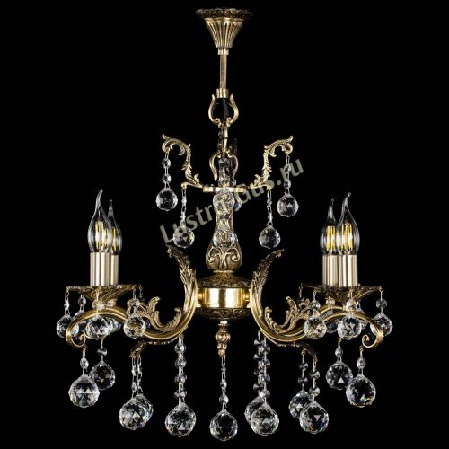 Люстра бронзовая Милана №4/2 шар в Симферополе Гусь Хрустальный