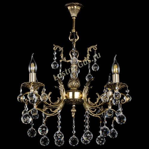 Люстра бронзовая Милана №4/2 шар в Симферополе Гусь Хрустальный