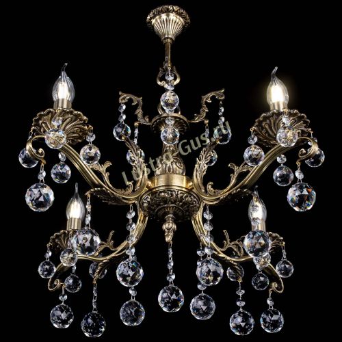 Люстра бронзовая Милана №4/2 шар в Симферополе Гусь Хрустальный