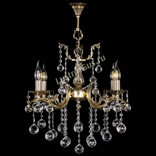 Люстра бронзовая Милана №4 шар в Симферополе Гусь Хрустальный