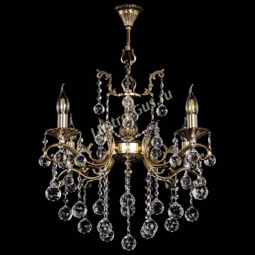 Люстра бронзовая Милана №4 шар в Симферополе Гусь Хрустальный