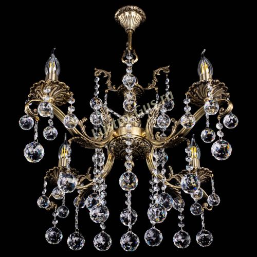 Люстра бронзовая Милана №4 шар в Симферополе Гусь Хрустальный