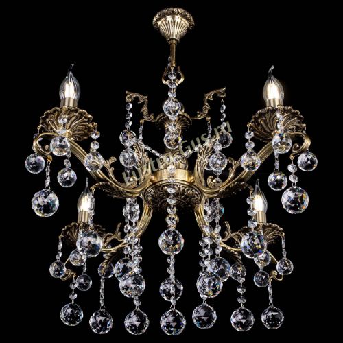 Люстра бронзовая Милана №4 шар в Симферополе Гусь Хрустальный