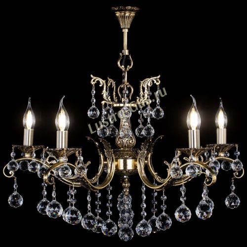 Люстра бронзовая Милана №5/2 шар в Симферополе Гусь Хрустальный