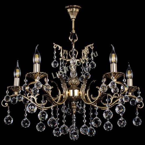 Люстра бронзовая Милана №5/2 шар в Симферополе Гусь Хрустальный