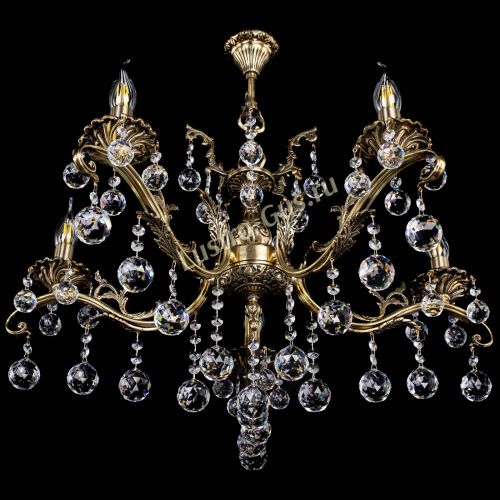 Люстра бронзовая Милана №5/2 шар в Симферополе Гусь Хрустальный