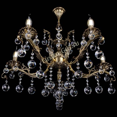 Люстра бронзовая Милана №5/2 шар в Симферополе Гусь Хрустальный