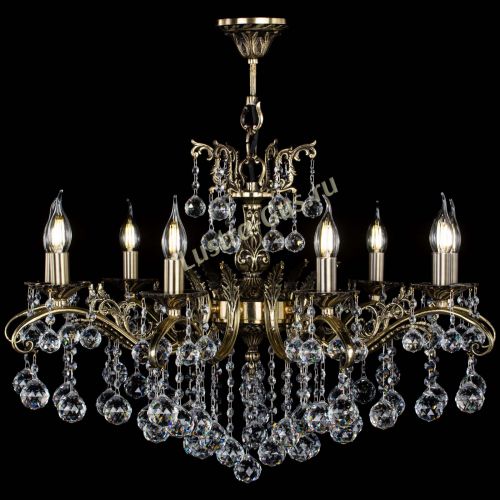 Люстра бронзовая Милана №9/2 шар в Симферополе Гусь Хрустальный