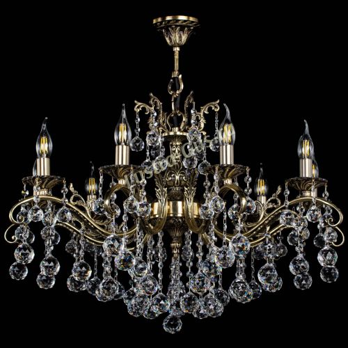 Люстра бронзовая Милана №9/2 шар в Симферополе Гусь Хрустальный