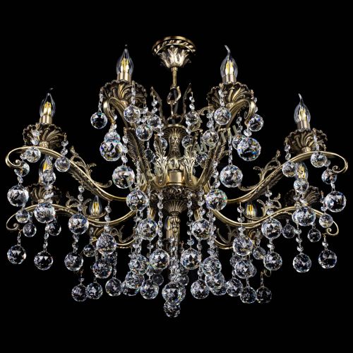 Люстра бронзовая Милана №9/2 шар в Симферополе Гусь Хрустальный