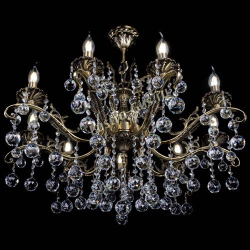 Люстра бронзовая Милана №9/2 шар в Симферополе Гусь Хрустальный