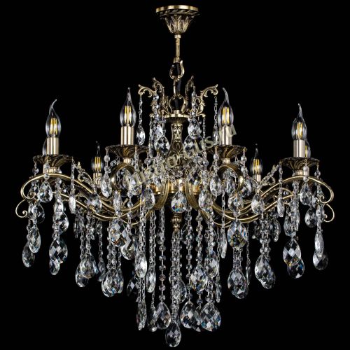 Люстра бронзовая Милана №9 баден в Симферополе Гусь Хрустальный